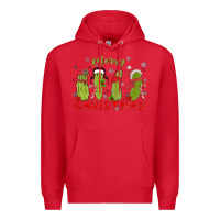 Red Pickle Merry Christmas Premium Hoodie - MaliasSmallBusiness
