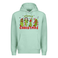 Seafoam Pickle Merry Christmas Premium Hoodie - MaliasSmallBusiness