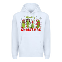 White Pickle Merry Christmas Premium Hoodie - MaliasSmallBusiness