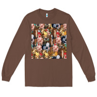 Chestnut western farm animals seamless pattern Long Sleeve Tee - HRA Design Shop