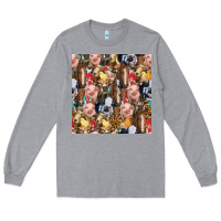 Heather Grey western farm animals seamless pattern Long Sleeve Tee - HRA Design Shop