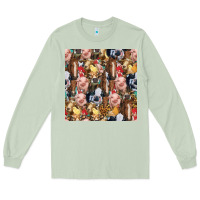 Matcha western farm animals seamless pattern Long Sleeve Tee - HRA Design Shop
