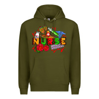 Army Green mexican nurse Premium Hoodie - AdoDesignShop