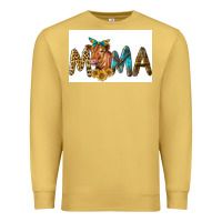 Antique Gold Western Cow Red Angus Mama Premium Sweatshirt - LillyAllenDesigns