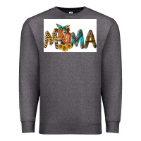 Charcoal Heather Western Cow Red Angus Mama Premium Sweatshirt - LillyAllenDesigns