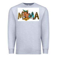Heather Grey Western Cow Red Angus Mama Premium Sweatshirt - LillyAllenDesigns