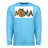 Ocean Blue Western Cow Red Angus Mama Premium Sweatshirt - LillyAllenDesigns