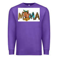 Purple Western Cow Red Angus Mama Premium Sweatshirt - LillyAllenDesigns