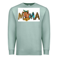 Seafoam Western Cow Red Angus Mama Premium Sweatshirt - LillyAllenDesigns