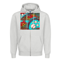 Dove Grey baseball leopard turquoise sunflower Zipper Hoodie - JahusDesignShop