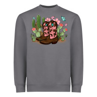 Storm cowboy boots with cactus Heavyweight Sweatshirt - MaliasSmallBusiness