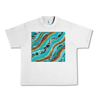 Lunar Rock turquoise brushstrokes with leopard and cowhide Urban Heavy Tee - RanaPortraitStore