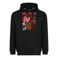 Black wild thing you make my heart sing Heavyweight Hoodie - NancyCooperArtShop