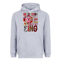 Heather Grey wild thing you make my heart sing Heavyweight Hoodie - NancyCooperArtShop