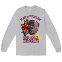 Just A Woman Who Loves Her Welder Long Sleeve Tee | Teevron