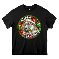 Black christmas lincoln sheep Heavy Core Tee - LillyAllenDesigns
