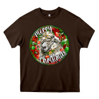 Chocolate Brown christmas lincoln sheep Heavy Core Tee - LillyAllenDesigns