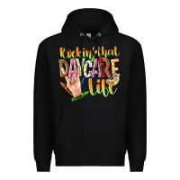 Black rockin that daycare life Premium Hoodie - NancyCooperArtShop