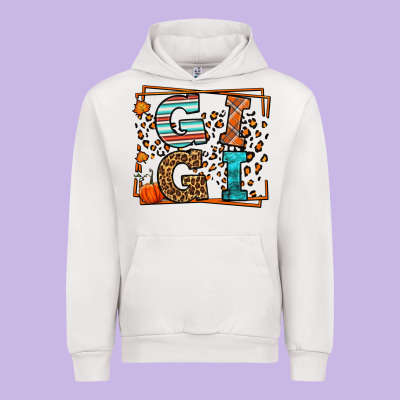 Fall Autumn Leopard Gigi Urban Hoodie Designed By Lillyallendesigns