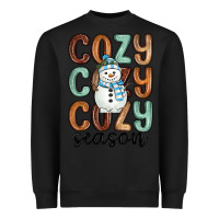 Black cozy season snowman Heavyweight Sweatshirt - MaliasSmallBusiness