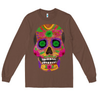 Chestnut sugar skull Long Sleeve Tee - FaDigitalArtStudio
