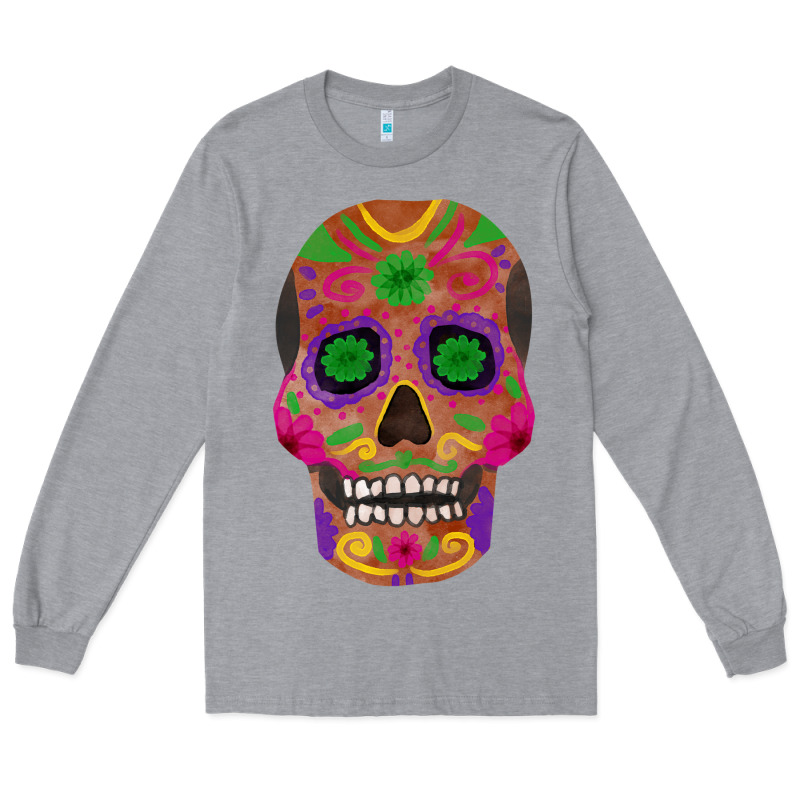 Sugar Skull Long Sleeve Tee by FaDigitalArtStudio | Teevron