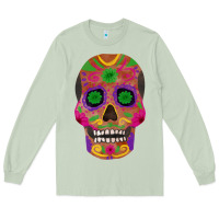 Matcha sugar skull Long Sleeve Tee - FaDigitalArtStudio