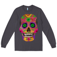 Smoke sugar skull Long Sleeve Tee - FaDigitalArtStudio