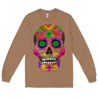 Toasted Coconut sugar skull Long Sleeve Tee - FaDigitalArtStudio