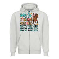 Dove Grey heres to strong women Zipper Hoodie - Artiststas