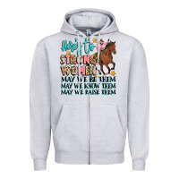 Heather Grey heres to strong women Zipper Hoodie - Artiststas