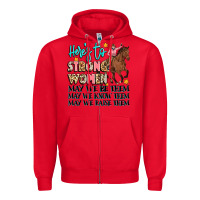 Red heres to strong women Zipper Hoodie - Artiststas