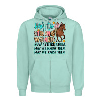 Seafoam heres to strong women Zipper Hoodie - Artiststas