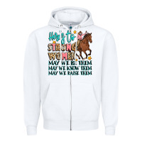 White heres to strong women Zipper Hoodie - Artiststas