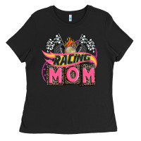 Black racing mom with racing oto equipment Ladies Tee - AdoDesignShop