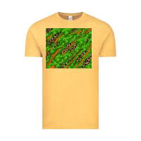 Vintage Mustard Distressed Shamrock And Leopard Vintage Tee - RanaPortraitStore