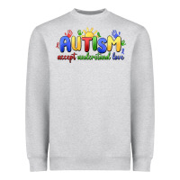 Heather Grey autism accept understand love Heavyweight Sweatshirt - MaliasSmallBusiness