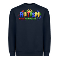 Navy autism accept understand love Heavyweight Sweatshirt - MaliasSmallBusiness