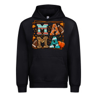 Black Fall American Football Autumn Mama Urban Hoodie - LillyAllenDesigns