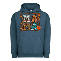Pigment Midnight Navy Fall American Football Autumn Mama Urban Hoodie - LillyAllenDesigns
