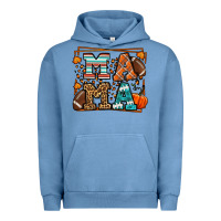 Pigment Pebble Blue Fall American Football Autumn Mama Urban Hoodie - LillyAllenDesigns