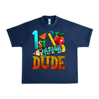 Navy 1st grade dude Urban Heavy Tee - texasbilliewilder
