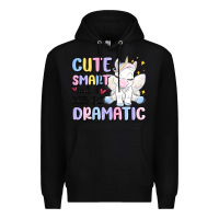 Black cute smart and a little bit dramatic Premium Hoodie - MaliasSmallBusiness