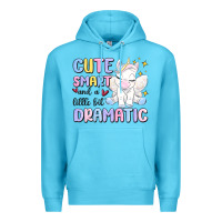 Ocean Blue cute smart and a little bit dramatic Premium Hoodie - MaliasSmallBusiness