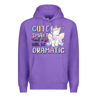 Purple cute smart and a little bit dramatic Premium Hoodie - MaliasSmallBusiness