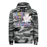 Slate Camo cute smart and a little bit dramatic Premium Hoodie - MaliasSmallBusiness