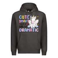 Smoke cute smart and a little bit dramatic Premium Hoodie - MaliasSmallBusiness