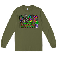 Army Green basic witch Long Sleeve Tee - CowhideDigitalArt