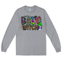 Heather Grey basic witch Long Sleeve Tee - CowhideDigitalArt