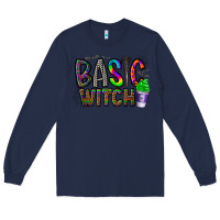 Navy basic witch Long Sleeve Tee - CowhideDigitalArt